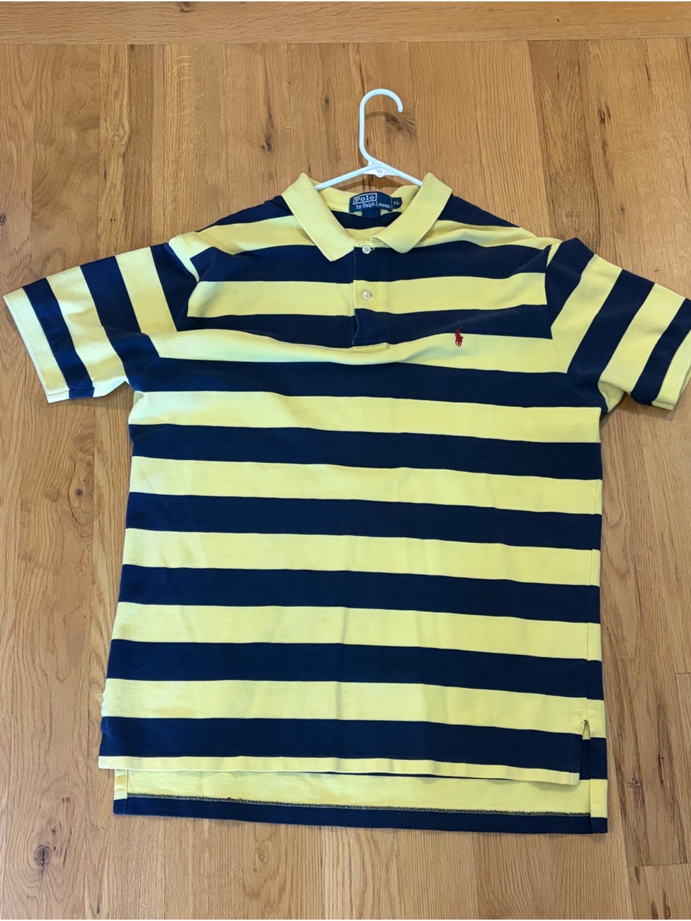 Men’s vintage yellow and navy Polo by Ralph Lauren Polo shirt XL